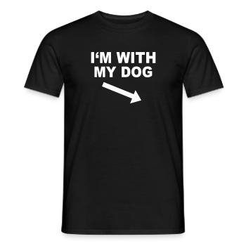 CHIEN - T-shirt homme - noir - Devant - AI Model Male 178 light (178cm)