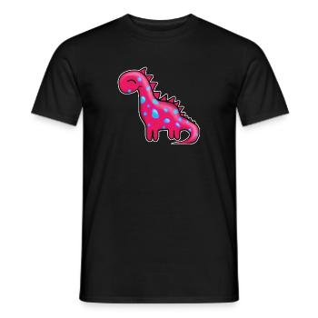 Dino Pink - T-shirt homme - noir - Devant - AI Model Male 178 light (178cm)