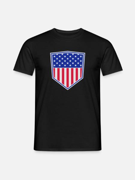 schild wappen emblem usa vereinigte staaten amerik - Männer T-Shirt - Schwarz