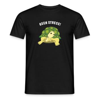 geen stress - Männer T-Shirt - Schwarz - Vorne - AI Model Male 178 light (178cm)