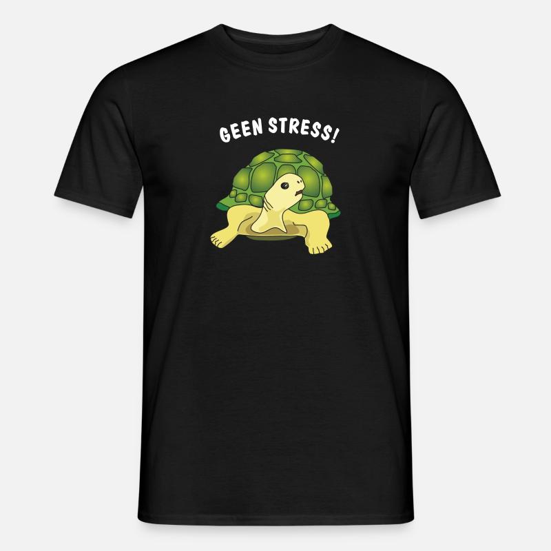 geen stress - Männer T-Shirt - Schwarz