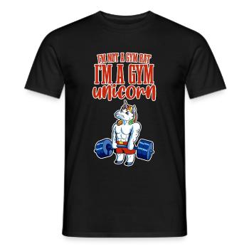 I'm Not A Gym Rat I'm A Gym Unicorn 4 - Men's T-Shirt - black - Front - AI Model Male 178 light (178cm)