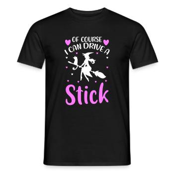 Witches' broom Magical saying Walpurgis Night - Men's T-Shirt - black - Front - AI Model Male 178 light (178cm)