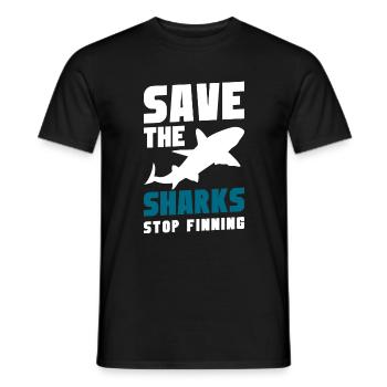 Hai Meer Unter Wasser Tier - Männer T-Shirt - Schwarz - Vorne - AI Model Male 178 light (178cm)