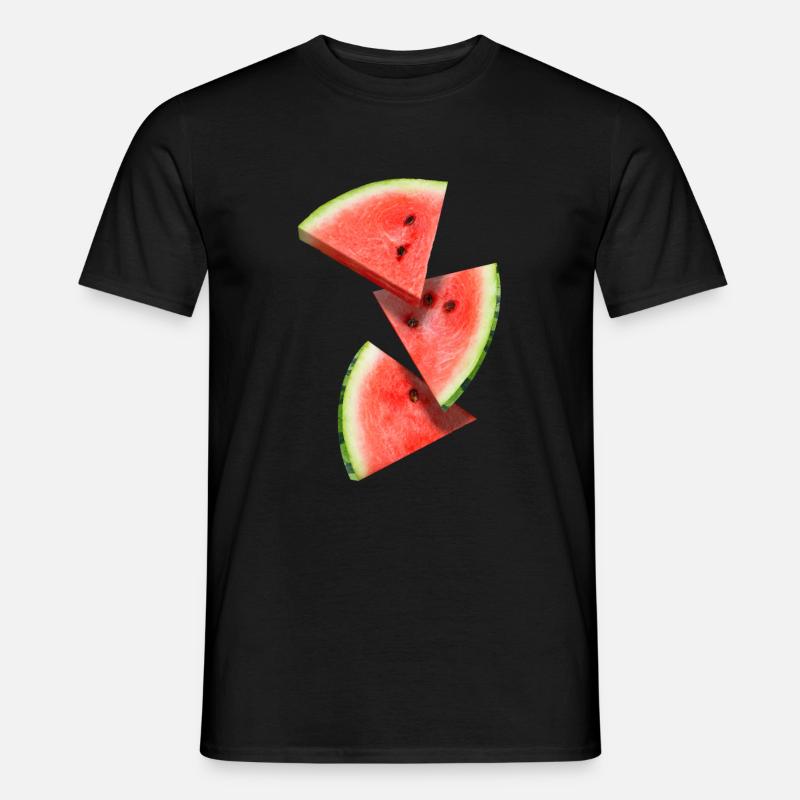 Wassermelone - Männer T-Shirt - Schwarz