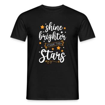 Shooting Star Dream Telescope Wishes - Men's T-Shirt - black - Front - AI Model Male 178 light (178cm)