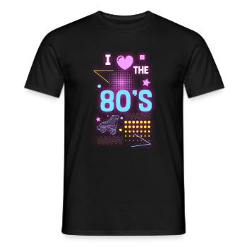 Couleurs lumineuses Cool Nostalgia Party - T-shirt homme - noir - Devant - AI Model Male 178 light (178cm)