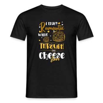 Cheese Lover Cheddar Parmesan Cheesecake - T-shirt homme - noir - Devant - AI Model Male 178 light (178cm)