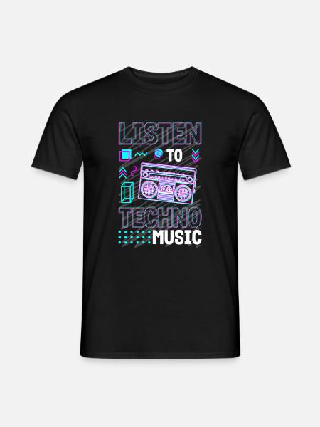 Rave House Musik Dj - Männer T-Shirt - Schwarz