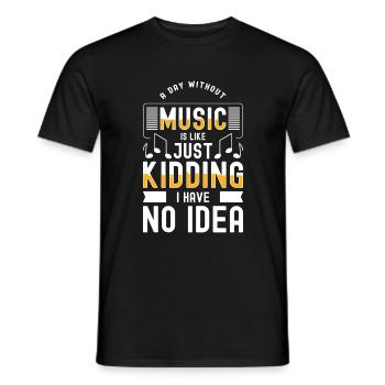 Musiker Techno Melodie Musikrichtung - Männer T-Shirt - Schwarz - Vorne - AI Model Male 178 light (178cm)