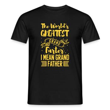 Grandparents Grandfather Baby - Men's T-Shirt - black - Front - AI Model Male 178 light (178cm)