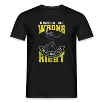 Handballer Handballspieler Turnier Sprungwurf - Männer T-Shirt - Schwarz - Vorne - AI Model Male 178 light (178cm)