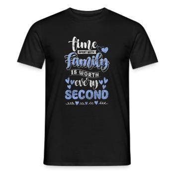 Nourriture de réunion de famille Chers enfants - T-shirt homme - noir - Devant - AI Model Male 178 light (178cm)