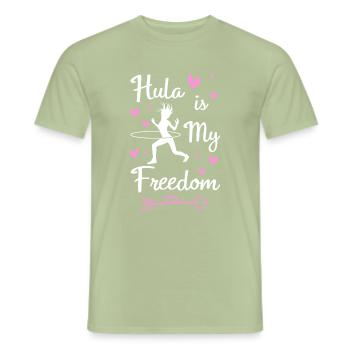 Hooping Fitness Motivation - Men's T-Shirt - sage - Front - AI Model Male 178 light (178cm)
