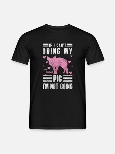Teacup pig breeding - Men's T-Shirt - black