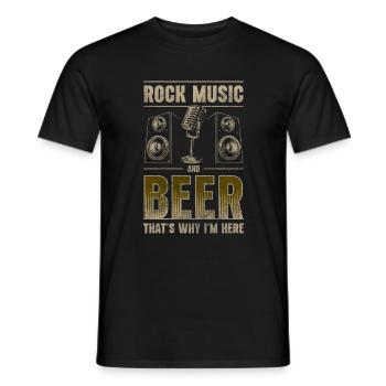 Rocker Musiker Festival - Männer T-Shirt - Schwarz - Vorne - AI Model Male 178 light (178cm)
