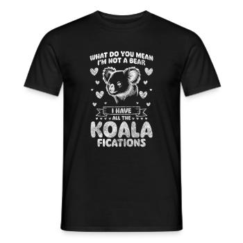 Koala Ours Espèces de la forêt Animal de conservation - T-shirt homme - noir - Devant - AI Model Male 178 light (178cm)