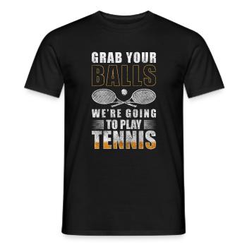 Tennis Hobby Gagnant Tennisplatzl - T-shirt homme - noir - Devant - AI Model Male 178 light (178cm)