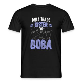 Boba Tea Amateur de boules sucrées - T-shirt homme - noir - Devant - AI Model Male 178 light (178cm)