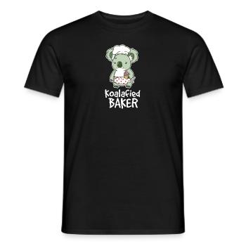 Koalafied Baker Food Cupcakes Bread Lover Cute - Men's T-Shirt - black - Front - AI Model Male 178 light (178cm)