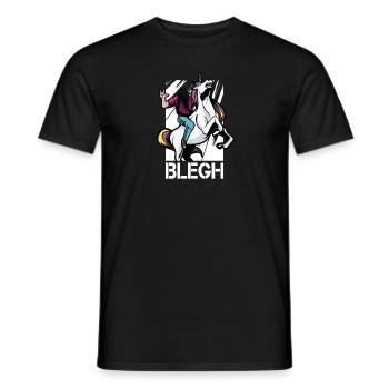 Blegh Lustiges Metalcore Einhorn Deathcore - Männer T-Shirt - Schwarz - Vorne - AI Model Male 178 light (178cm)
