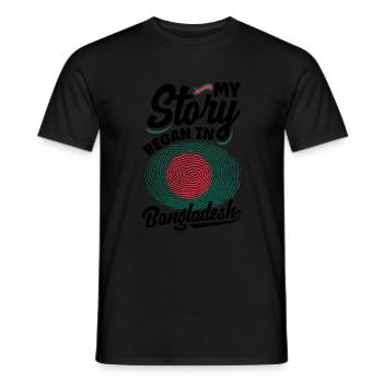 Bangladesh Bangladesh Citation du drapeau bangladais - T-shirt homme - noir - Devant - AI Model Male 178 light (178cm)