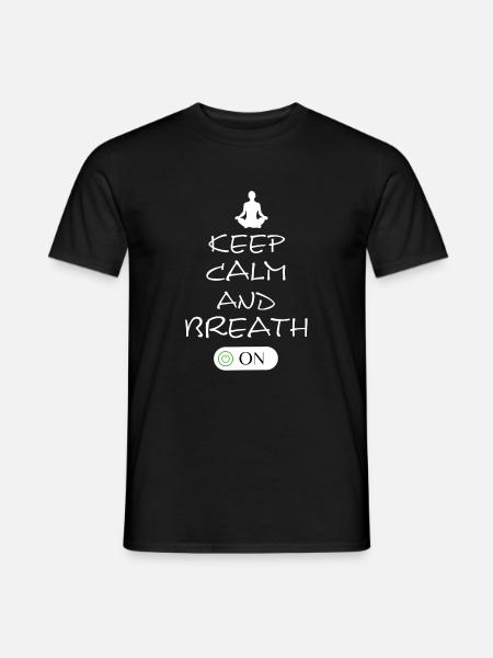 Inhale Exhale - Männer T-Shirt - Schwarz