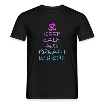 Yoga, Yogaspruch, Namaste, Om - Männer T-Shirt - Schwarz - Vorne - AI Model Male 178 light (178cm)