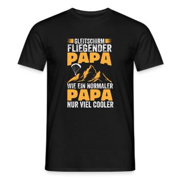 Gleitschirm Fliegender Papa Herren Paragliding - Männer T-Shirt - Schwarz - Vorne - AI Model Male 178 light (178cm)