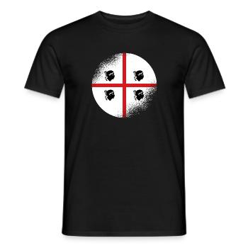 Drapeau de Sardaigne d’occasion Look Drapeau sarde Vintage - T-shirt homme - noir - Devant - AI Model Male 178 light (178cm)