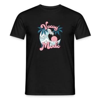 Vacay Mode Sommer Urlaub Palmen Wellen Retro - Männer T-Shirt - Schwarz - Vorne - AI Model Male 178 light (178cm)