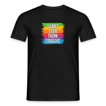 LGBT LGBTQ Arc-en-ciel Gay Lesbienne Cadeau - T-shirt homme - noir - Devant - AI Model Male 178 light (178cm)