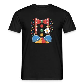 Costume de carnaval Costume de clown de carnaval - T-shirt homme - noir - Devant - AI Model Male 178 light (178cm)