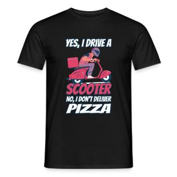 Roller Mofa Moped Scooter Rider Motorcycle Gift - Men's T-Shirt - black - Front - AI Model Male 178 light (178cm)
