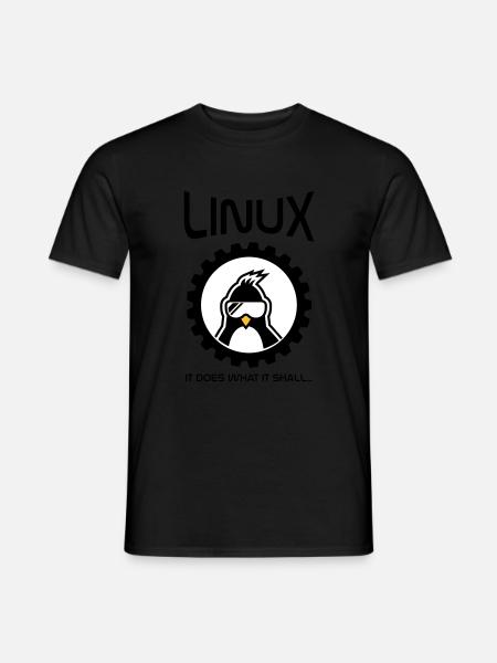 linux tut was es soll - Männer T-Shirt - Schwarz