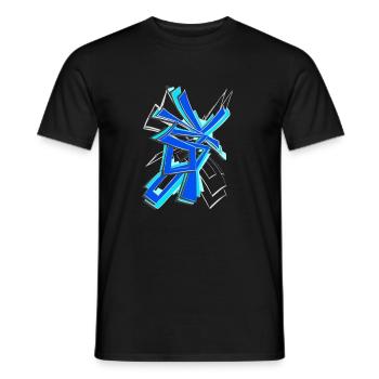 Graffiti - Männer T-Shirt - Schwarz - Vorne - AI Model Male 178 light (178cm)