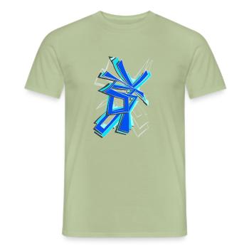 Graffiti - Männer T-Shirt - Sage - Vorne - AI Model Male 178 light (178cm)