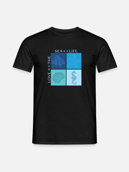 sea life - Men's T-Shirt - black