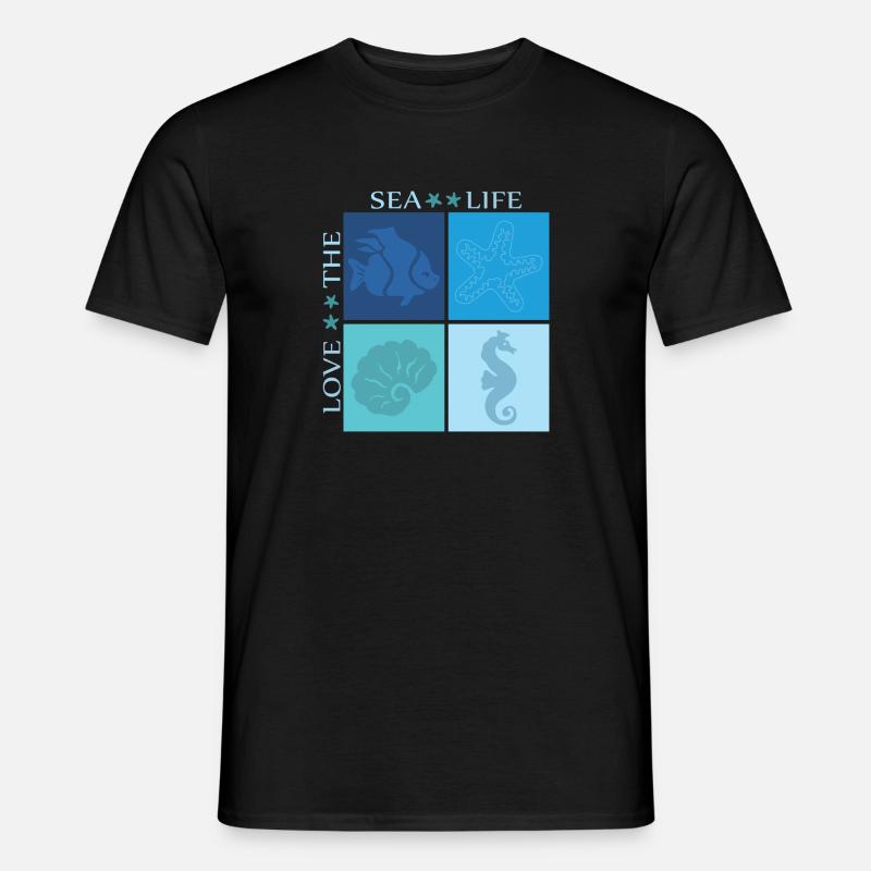 Leben im Meer - Männer T-Shirt - Schwarz
