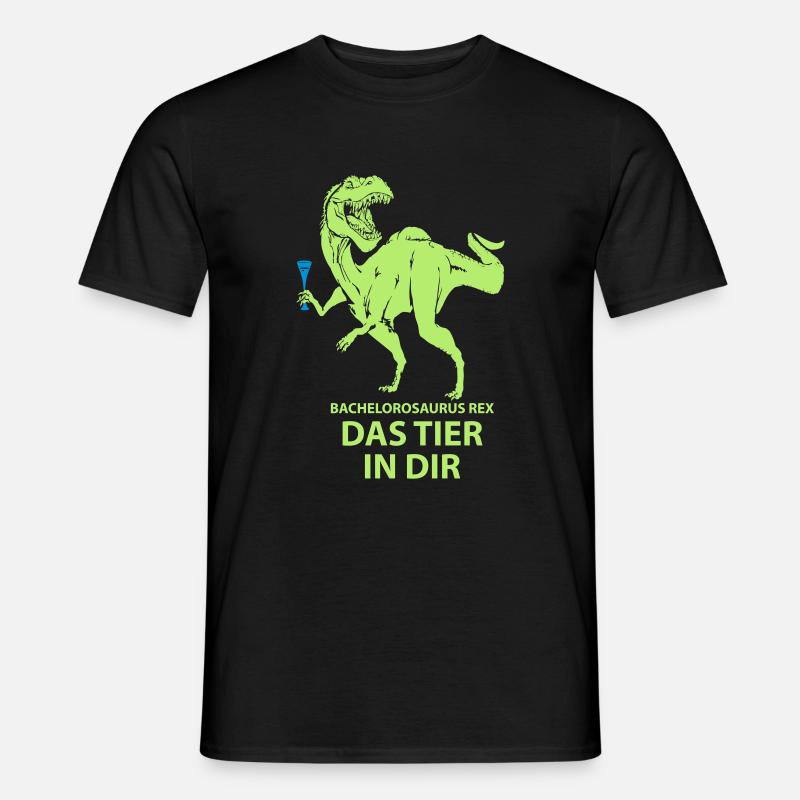 Party Saurus - Männer T-Shirt - Schwarz