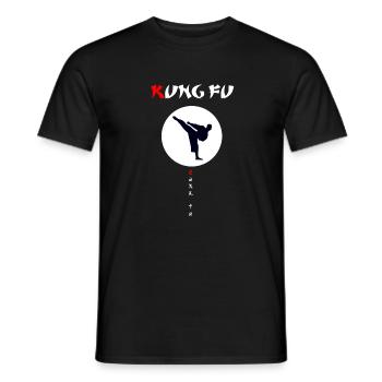 Kung Fu - T-shirt homme - noir - Devant - AI Model Male 178 light (178cm)