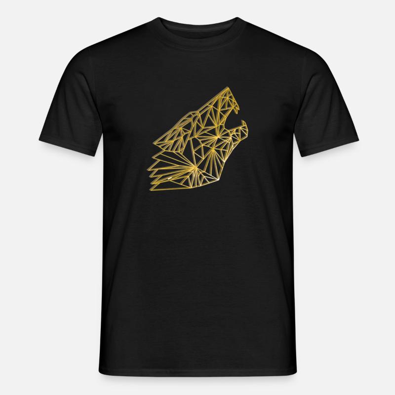 Wolf - Männer T-Shirt - Schwarz