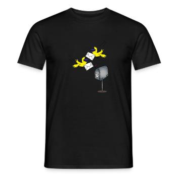 Briefvogel als Beruf Postbote Geschenk - Männer T-Shirt - Schwarz - Vorne - AI Model Male 178 light (178cm)