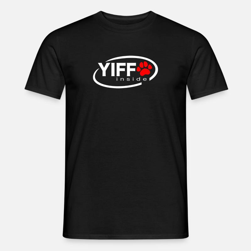 Yiff inside - Männer T-Shirt - Schwarz