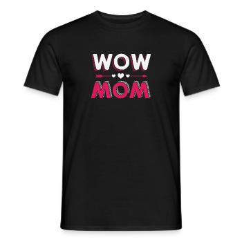 Wow maman mère cadeau de fête des mères - T-shirt homme - noir - Devant - AI Model Male 178 light (178cm)