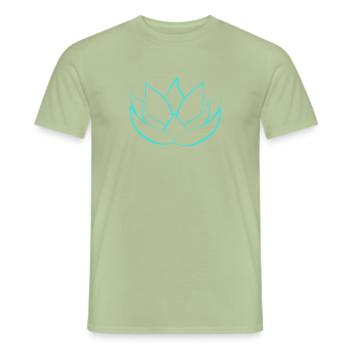 lotus - Men's T-Shirt - sage - Front - AI Model Male 178 light (178cm)