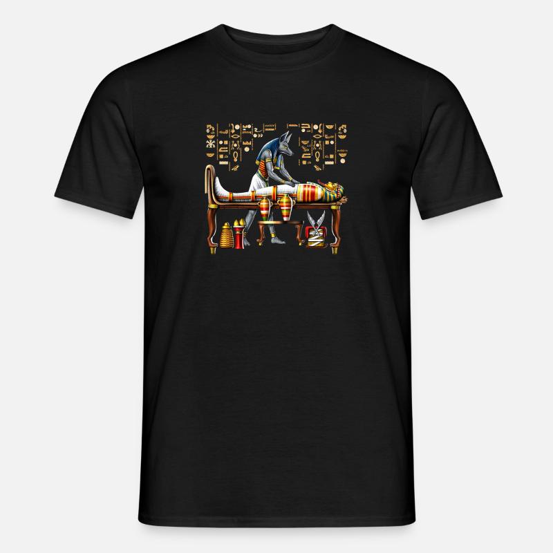 Anubis Ägyptischer Gott - Männer T-Shirt - Schwarz