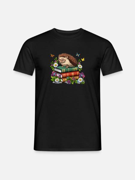 Igel Lesebücher - Männer T-Shirt - Schwarz