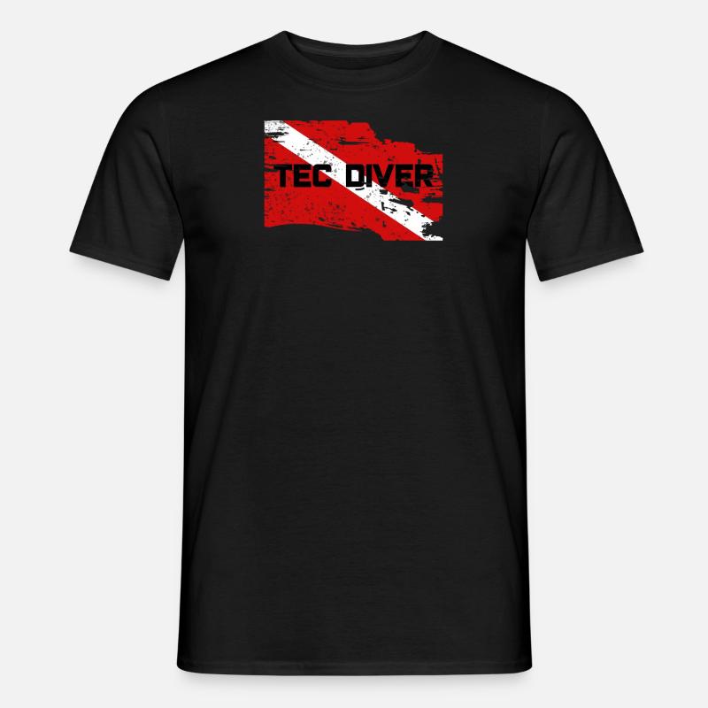 TEC DIVER - Männer T-Shirt - Schwarz