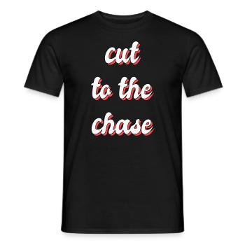 cut to the chase - Männer T-Shirt - Schwarz - Vorne - AI Model Male 178 light (178cm)
